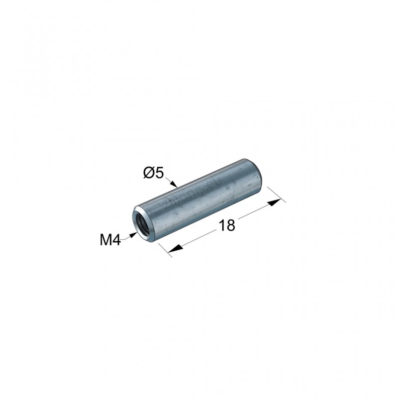 ROUND CONNECTOR M4 D.5x18mm